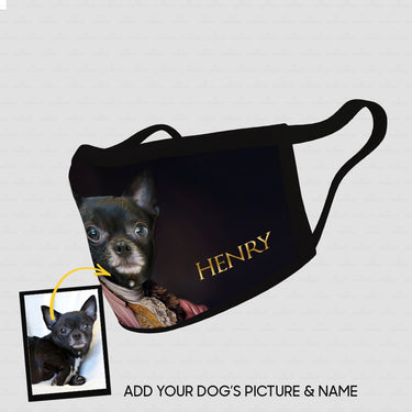 Personalized Dog Gift Idea - Royal Dog's Portrait 18 For Dog Lovers - Cloth Mask